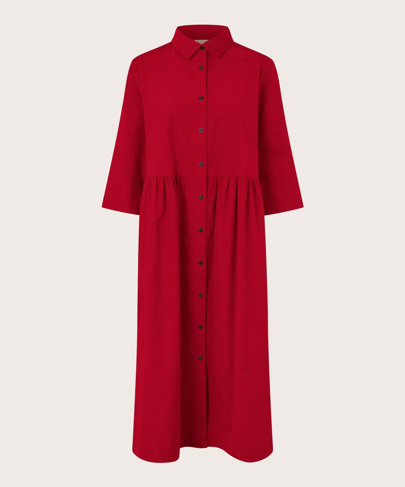 Samthemdkleid Mit 3/4-ärmeln, Scarlet Sage