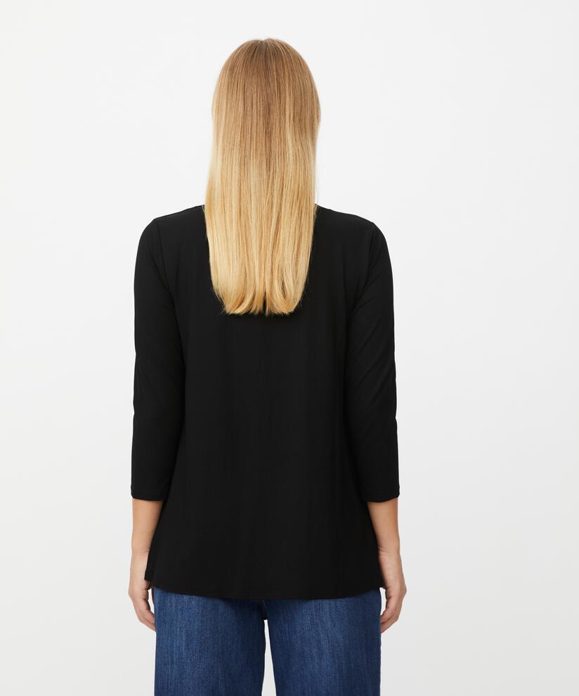 Shirt Mit Rundem Hals, Black