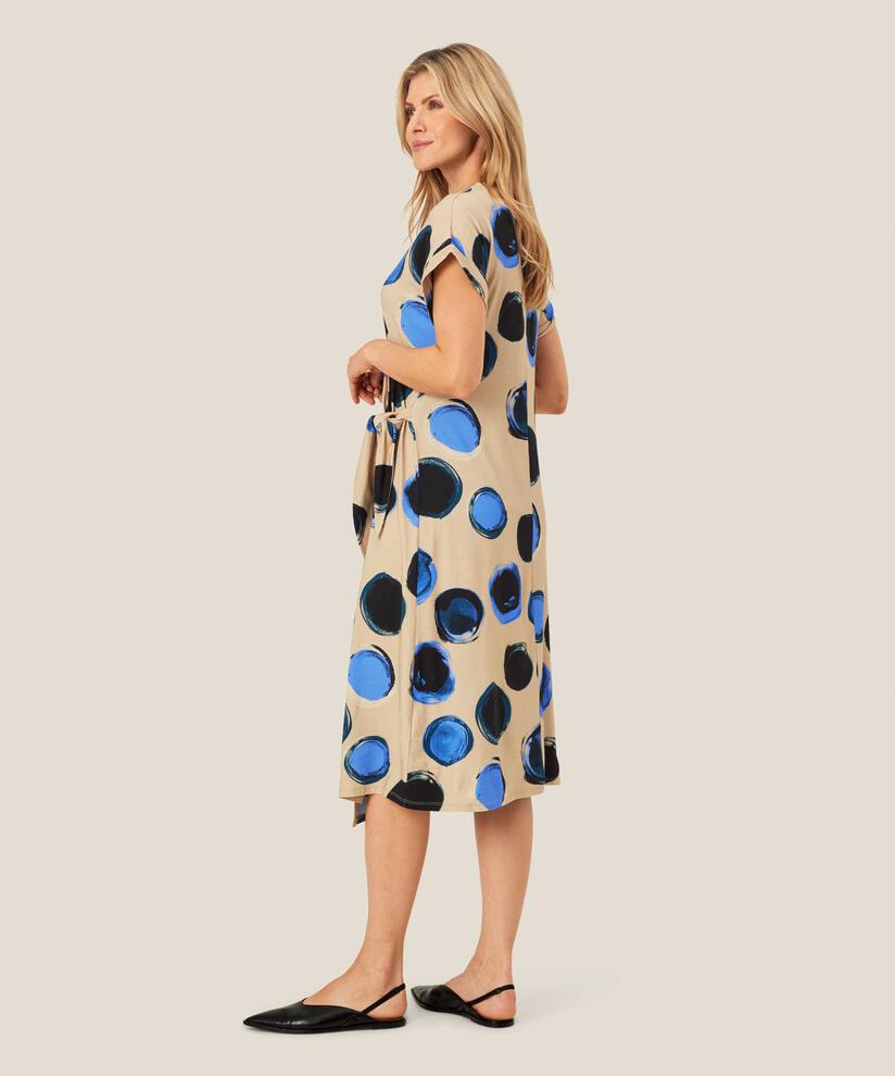 Bedrucktes Jerseykleid mit Wickeleffekt, Ultramarine