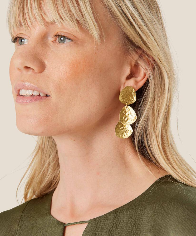 skulpturale Ohrstecker, Gold