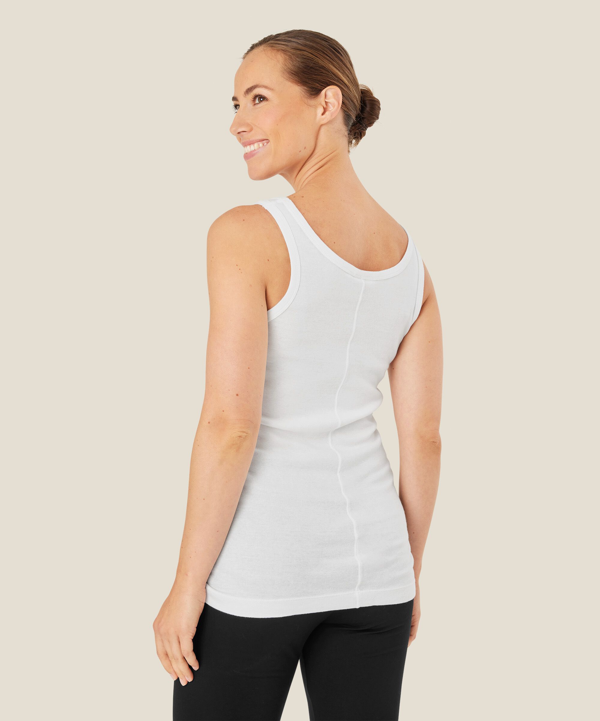 Eng anliegendes Tanktop aus Jersey, White