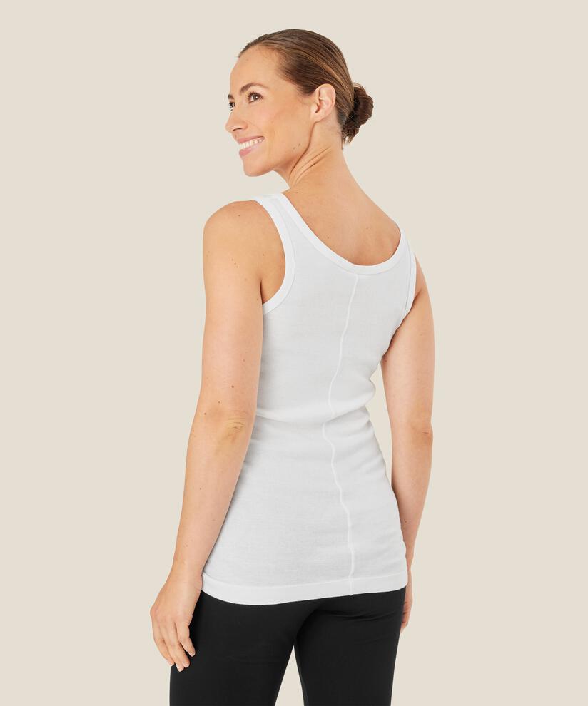 Eng anliegendes Tanktop aus Jersey, White