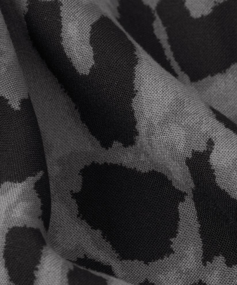 gemustertes Hemdkleid aus Viskose, Steel Grey