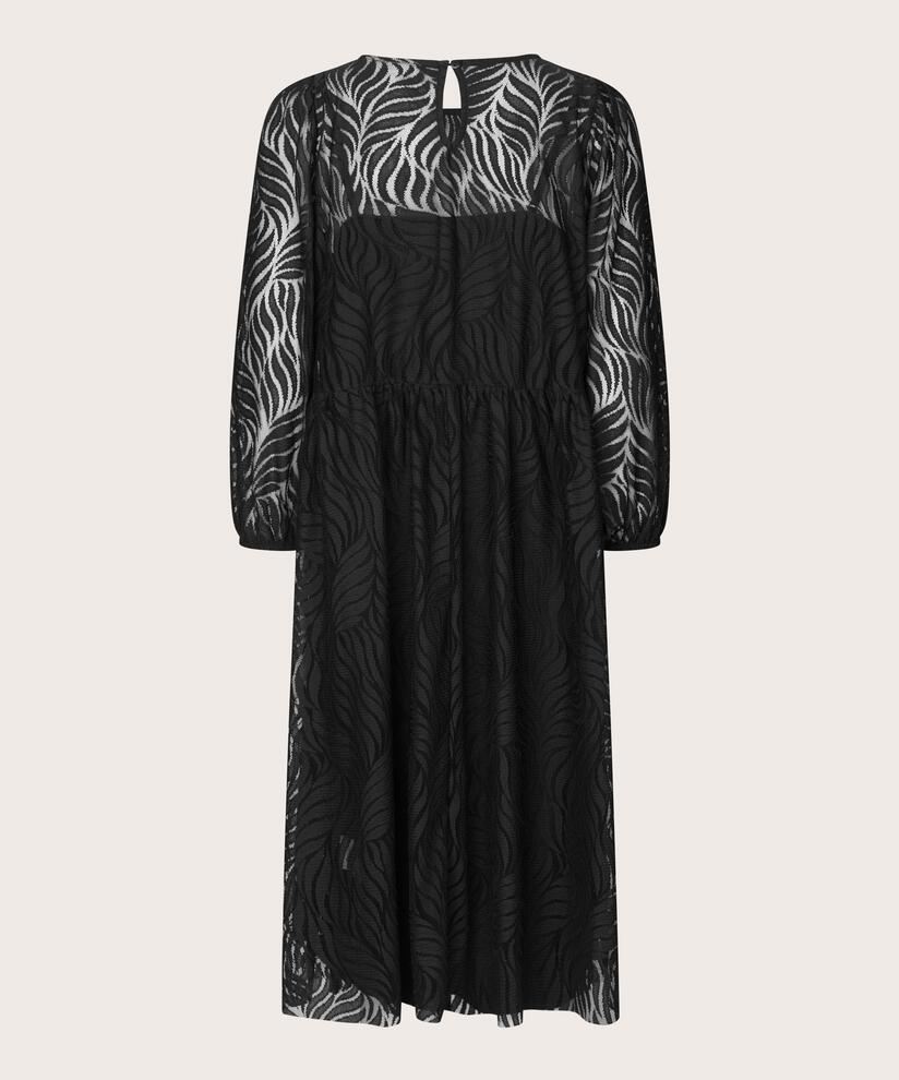 Jersey-Spitzenkleid mit Petticoat, Black
