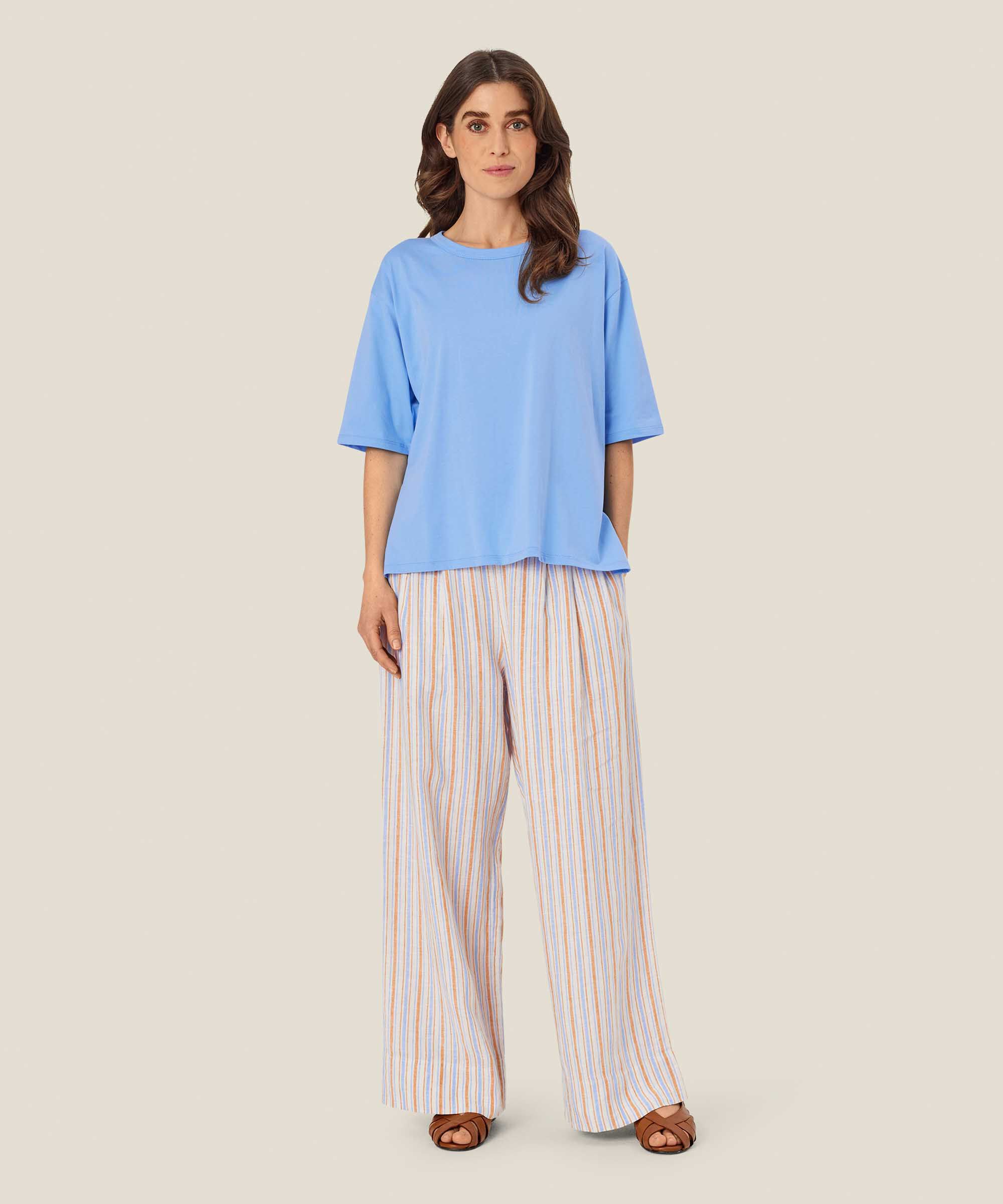 T-shirt Mit Rundhals, Della Blue