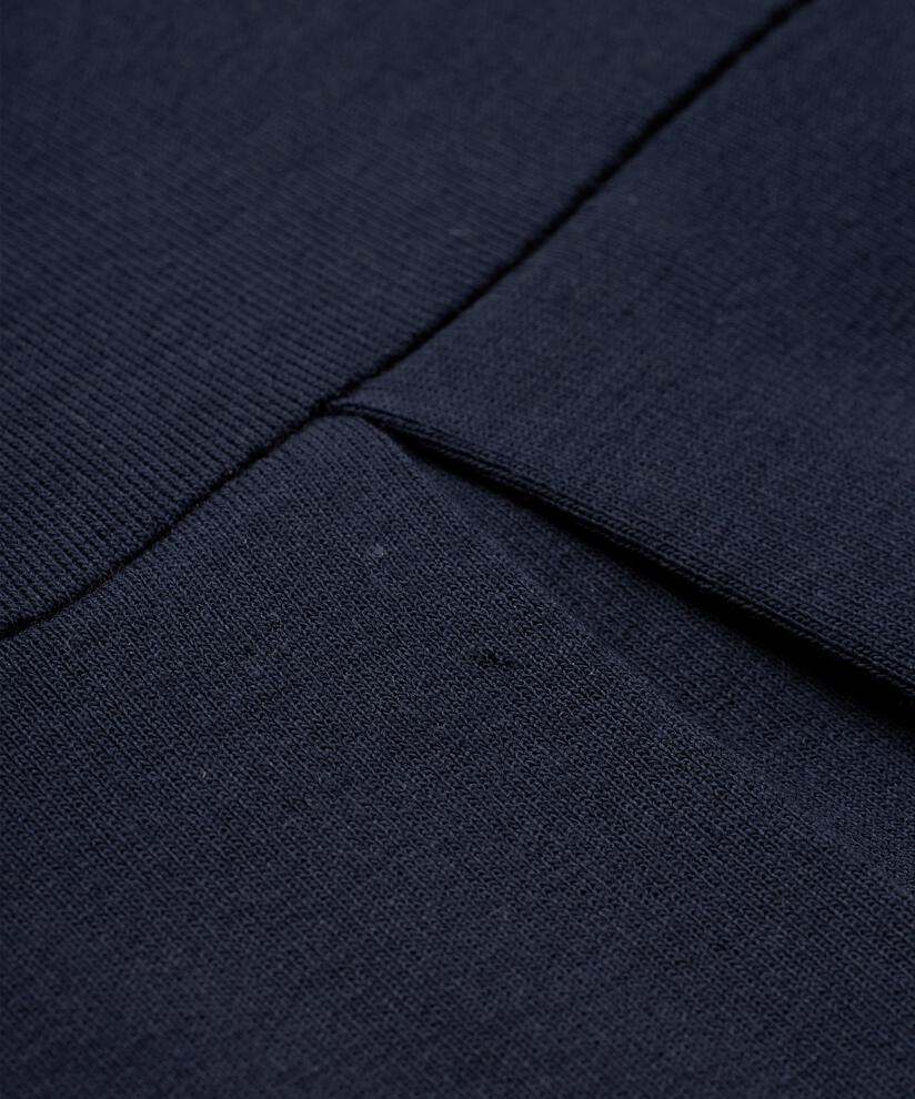 Tulpenkleid mit kurzen Ärmeln und Rundhalsausschnitt, Navy