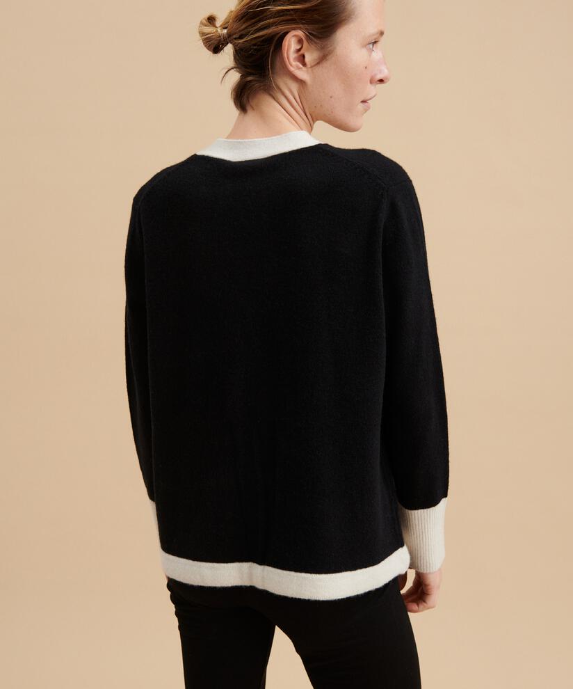 Cardigan mit Kaschmir-Touch, Black