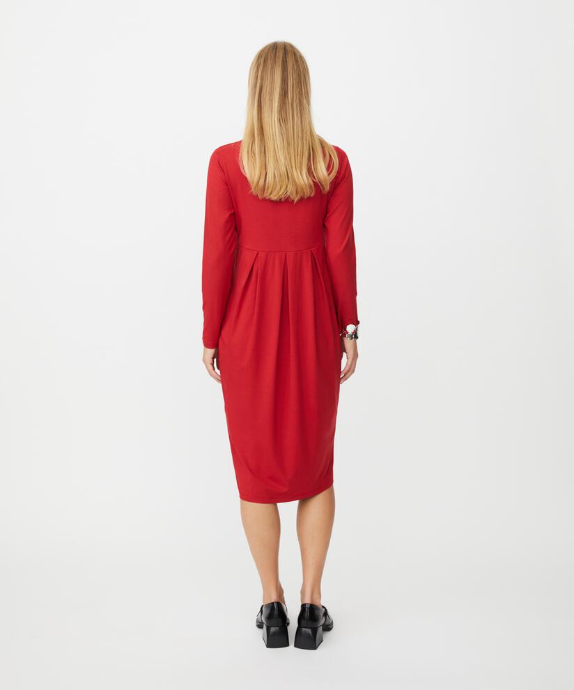 langärmliges Jersey-Tulpenkleid, Scarlet Sage