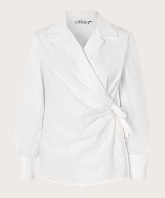 Wickelhemd aus Baumwollpopeline, White