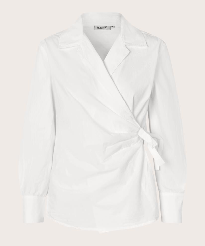 Wickelhemd aus Baumwollpopeline, White