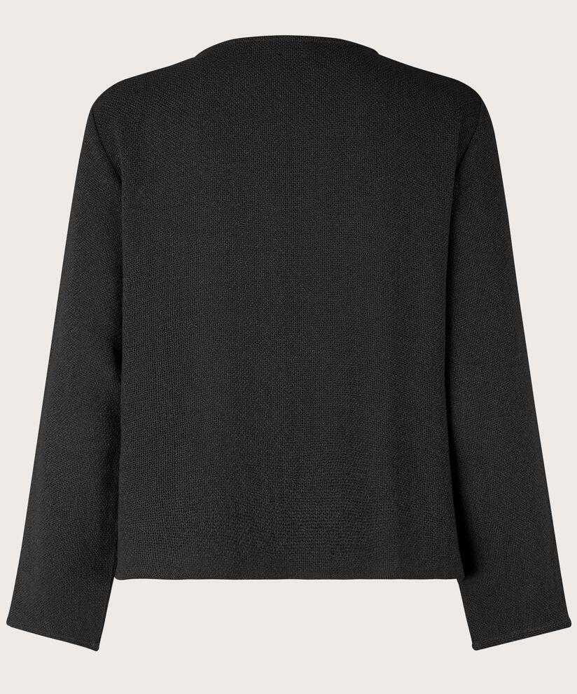 Kurze Jacke Aus Bouclé, Black