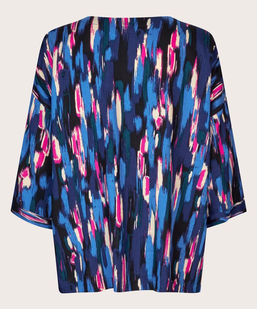 Viskosebluse Mit 3/4 Ärmeln, Federal Blue