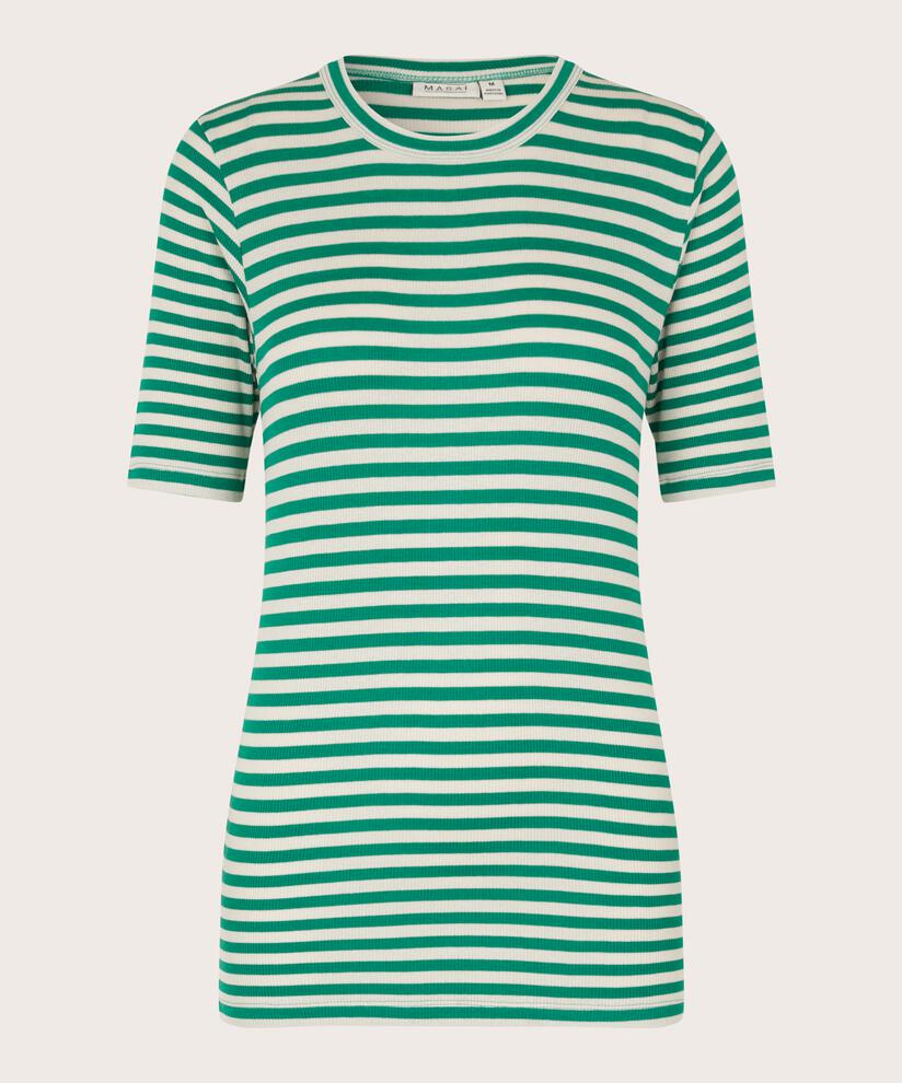 Gestreiftes T-Shirt aus Rippjersey, Greenlake