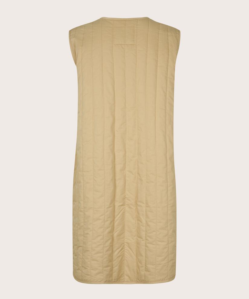 Steppweste mit Rundhalsausschnitt, Pale Khaki