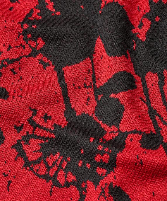 geblümtes Jerseykleid mit 3/4-Ärmeln, Scarlet Sage