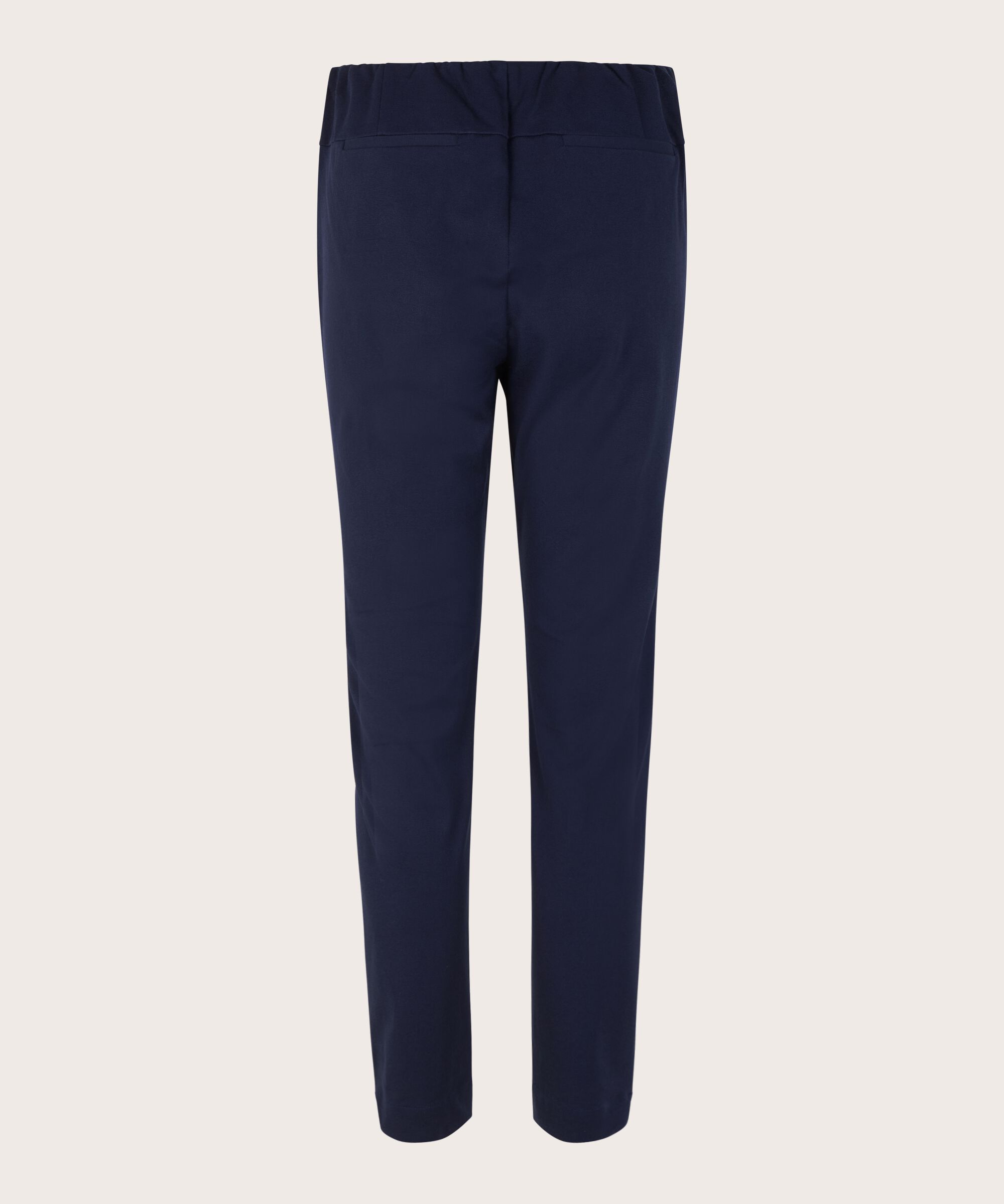 Eng anliegende Hose aus Baumwollstretch, Navy