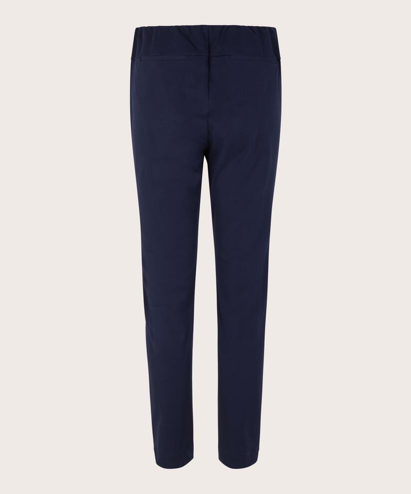 Eng anliegende Hose aus Baumwollstretch, Navy