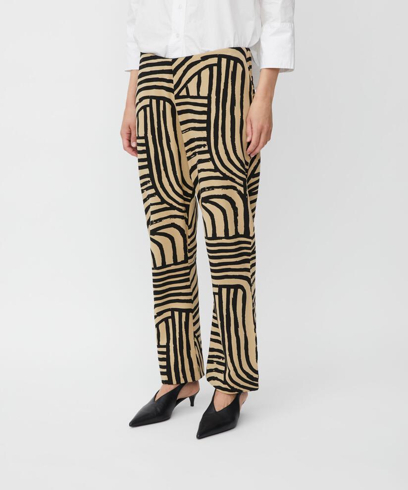 Bedruckte Hose In Schwerer Jersey-qualität, Travertine