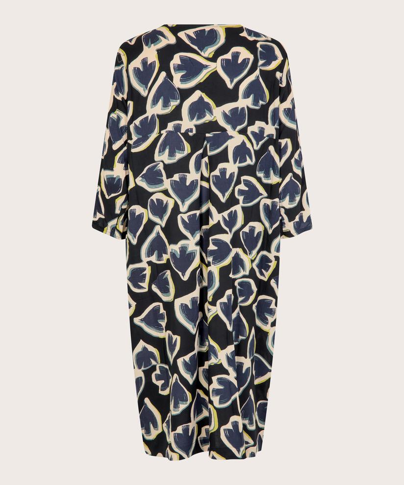 Kleid Mit V-ausschnitt Und Taschen, Maritime Blue