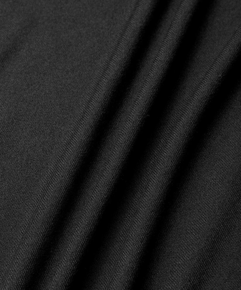 Jersey-Tunika mit kleinen Falten, Black