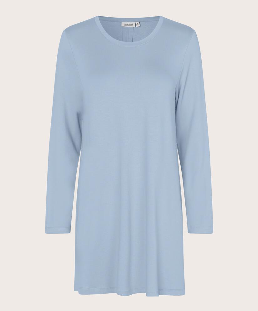 JERSEY-Tunika mit langen Ärmeln, Blue Fog