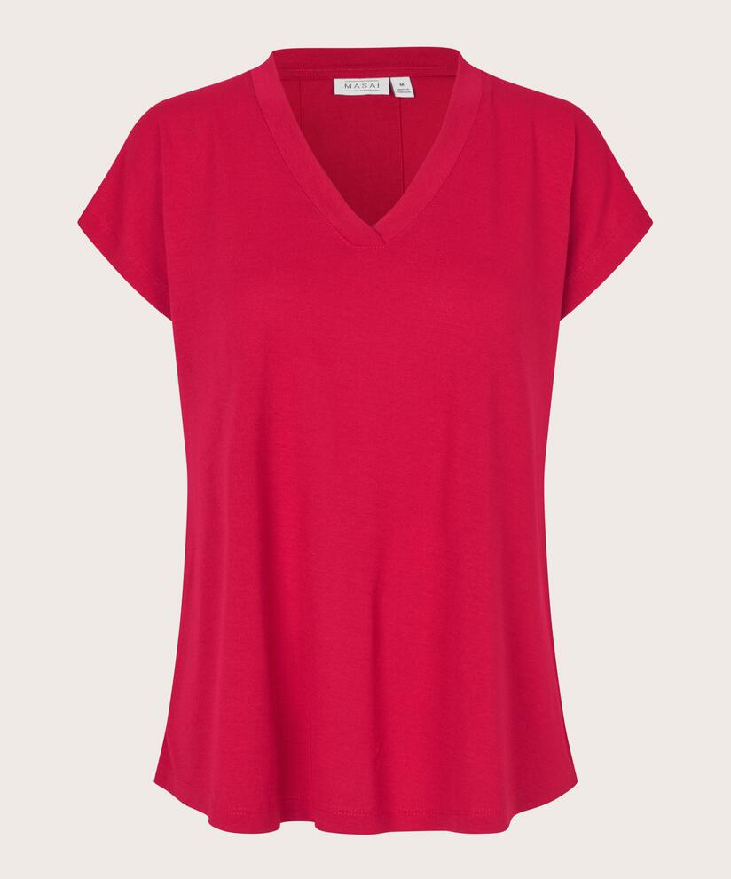 T-shirt Mit V-ausschnitt, Persian Red