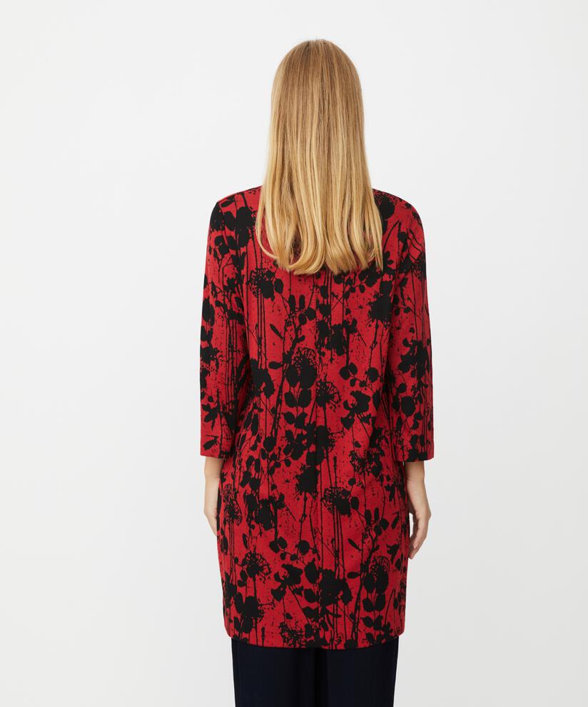 bedruckte Jersey-Tunika mit hohem Ausschnitt, Scarlet Sage