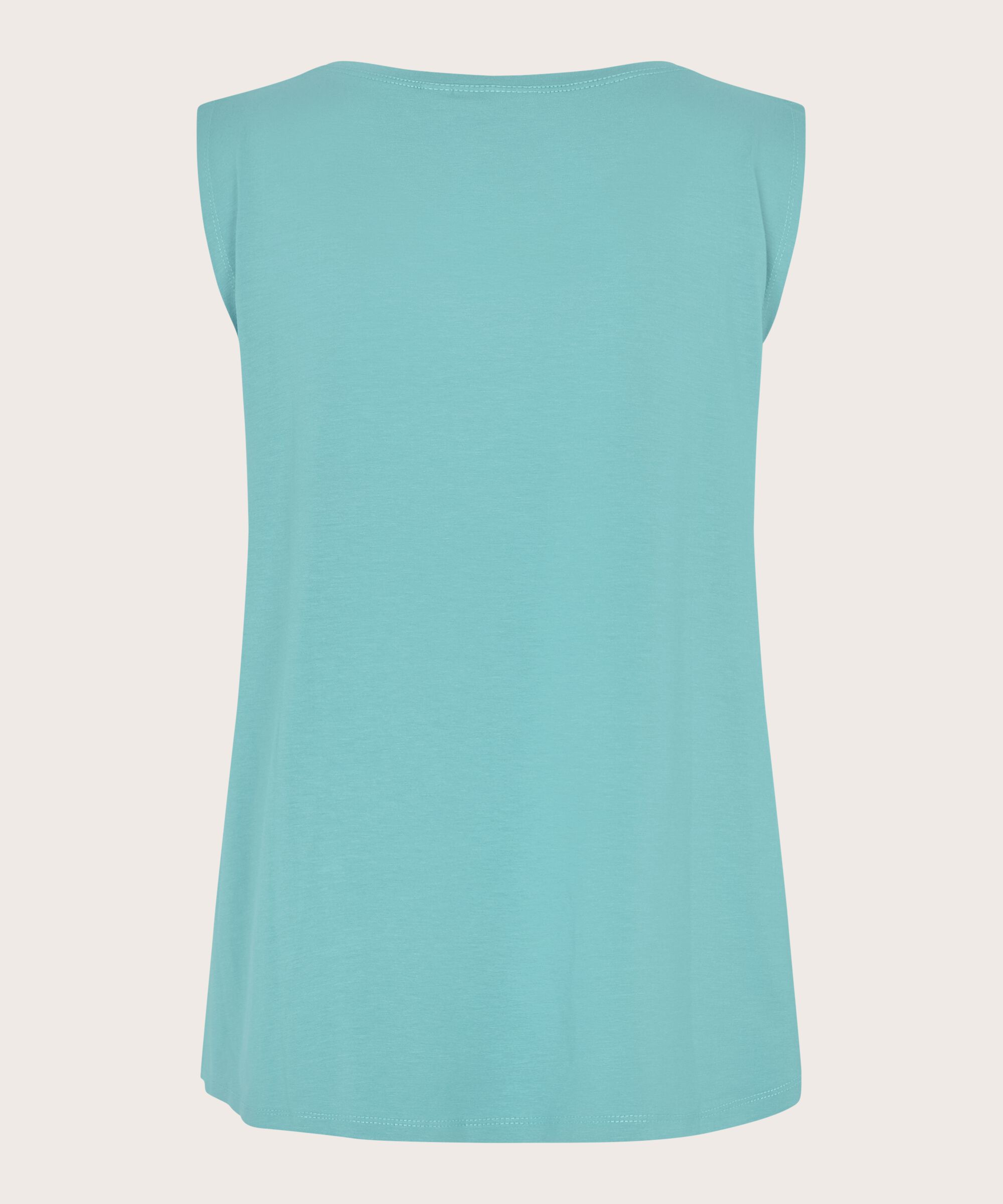 Ärmelloses Jersey-top, Aqua