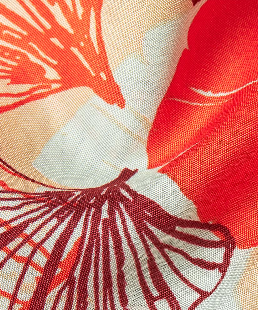 Gemusterte Viskosehose mit elastischem Bund, Poinciana