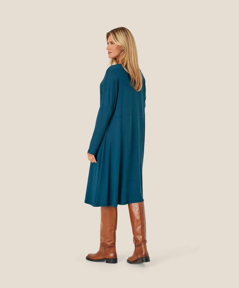 Jerseykleid mit Reißverschluss am Hals, Reflect Pond