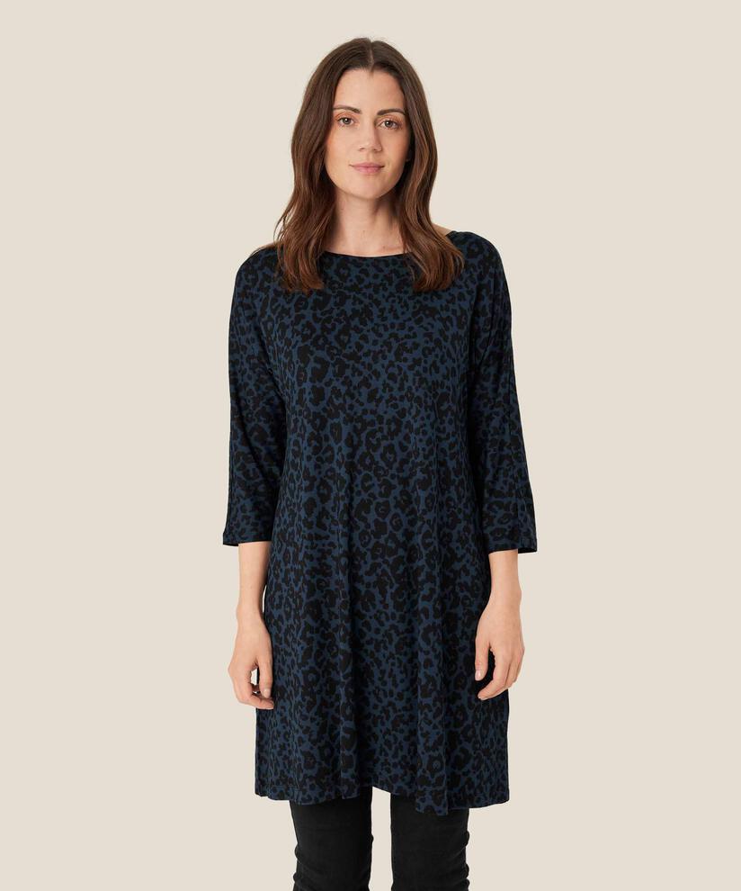 Bedruckte Jersey-Tunika mit Eingrifftaschen, Moonlit Ocean