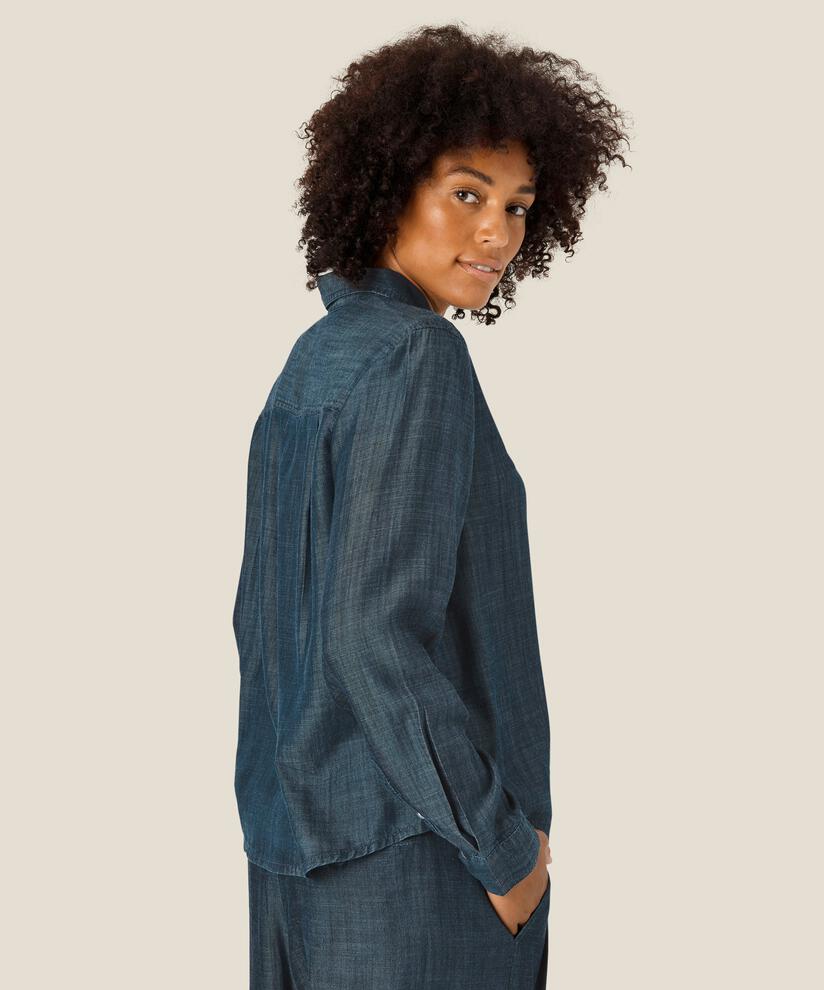 Idala Hemdbluse, Blue Denim, hi-res
