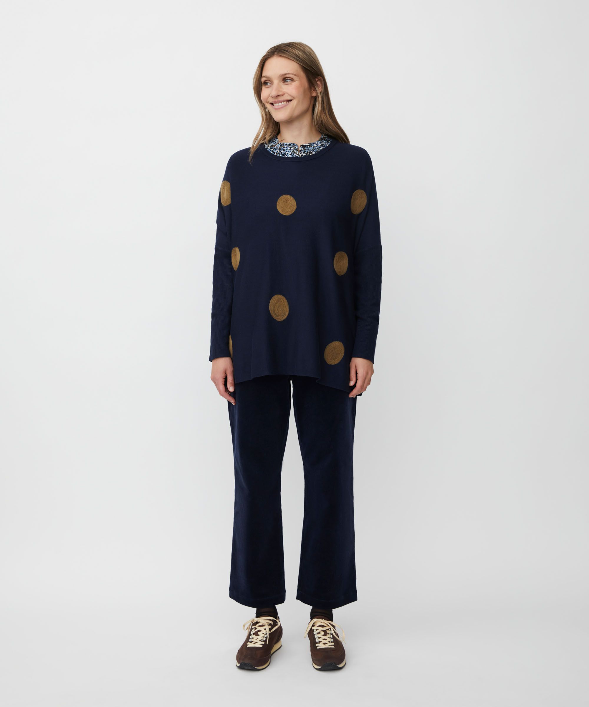 Oversize-pullover Mit Schmalen Ärmeln, Navy Blazer