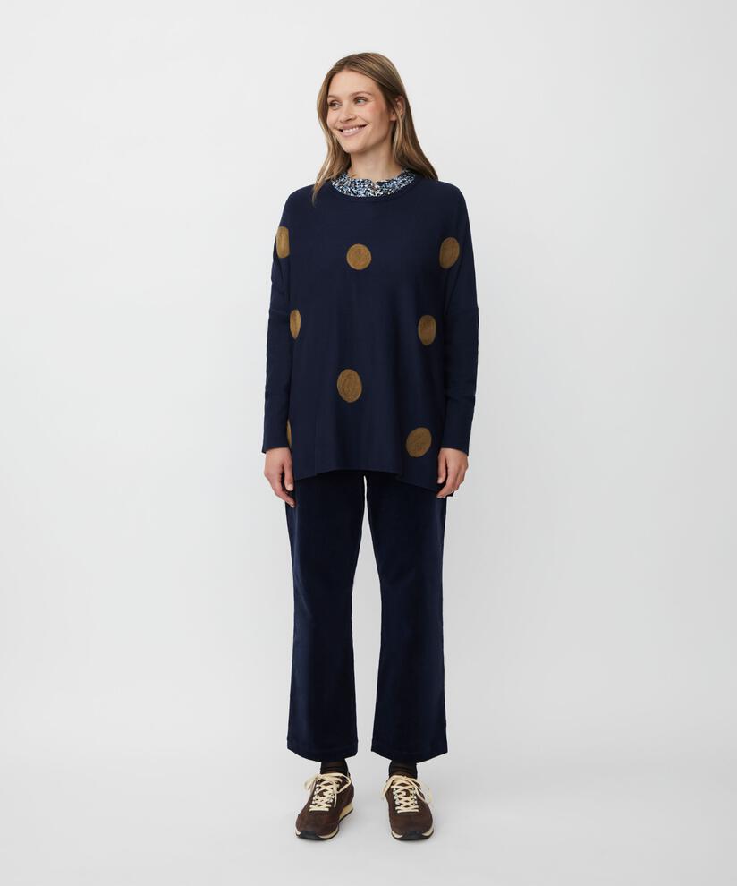 Oversize-pullover Mit Schmalen Ärmeln, Navy Blazer