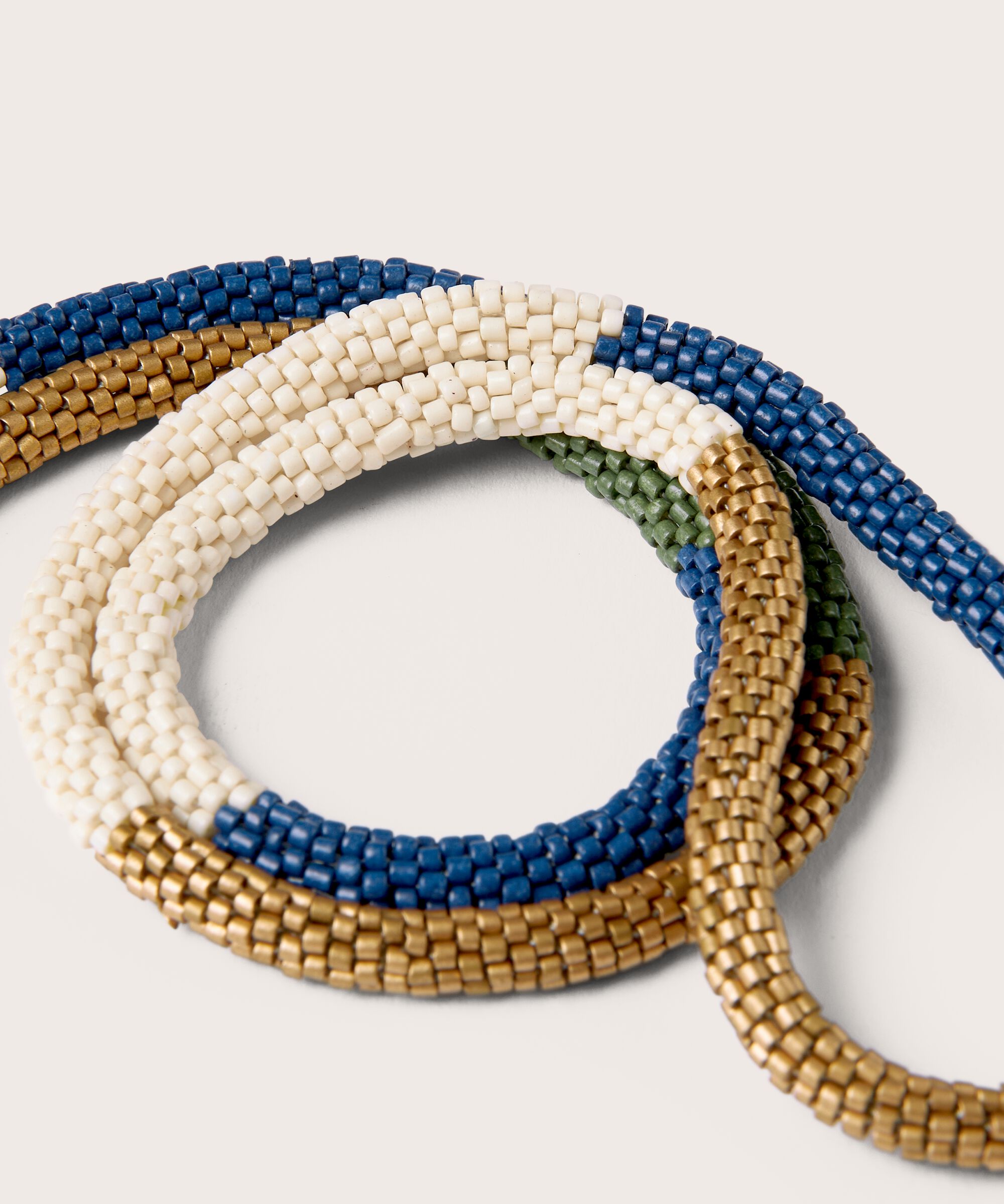 Brillenband mit kleinen Glasperlen, Four Clover