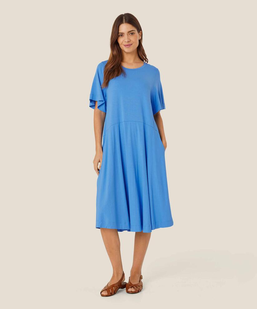 Jerseykleid mit Rundhalsausschnitt und Eingrifftaschen, Marina