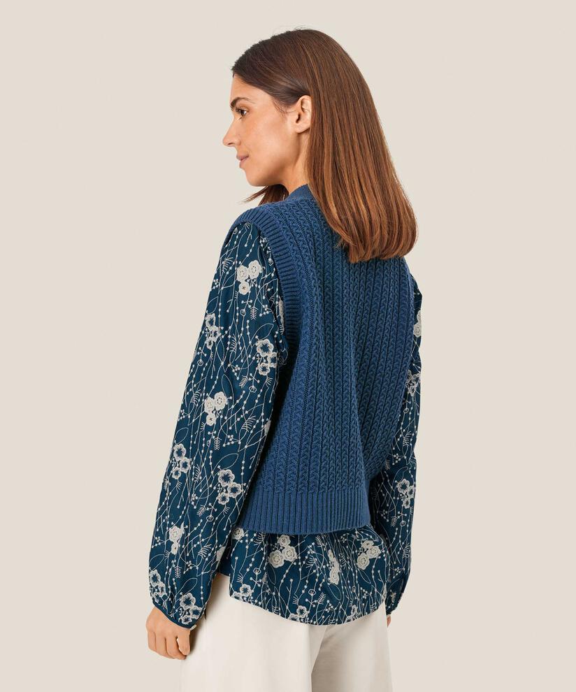 kurze Weste mit Strickmuster und Knöpfen, Sargasso Sea