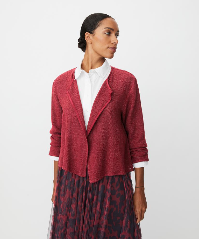 Kurze Jacke Aus Bouclé, Tawny Port