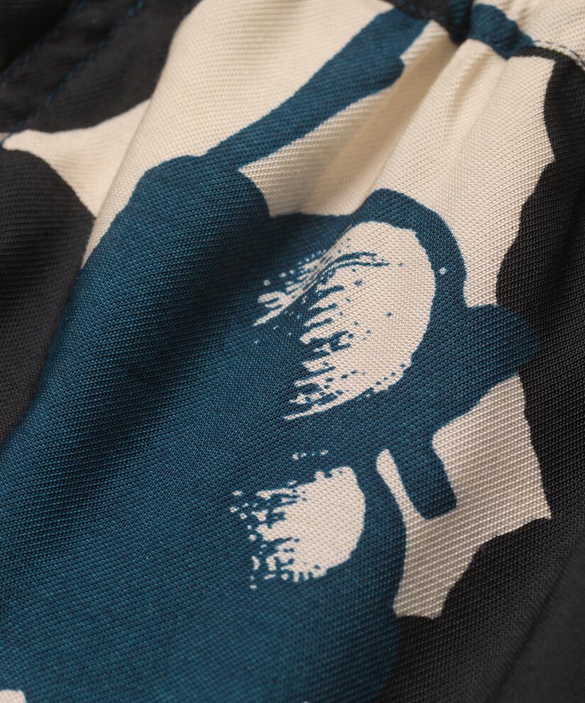 Bedruckte Viskosehose mit elastischem Bund, Moonlit Ocean
