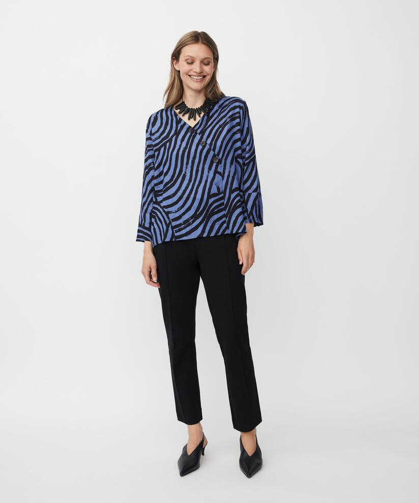 Leggings in schwerer Jersey-Qualität mit eingenähten Bügelfalten, Black
