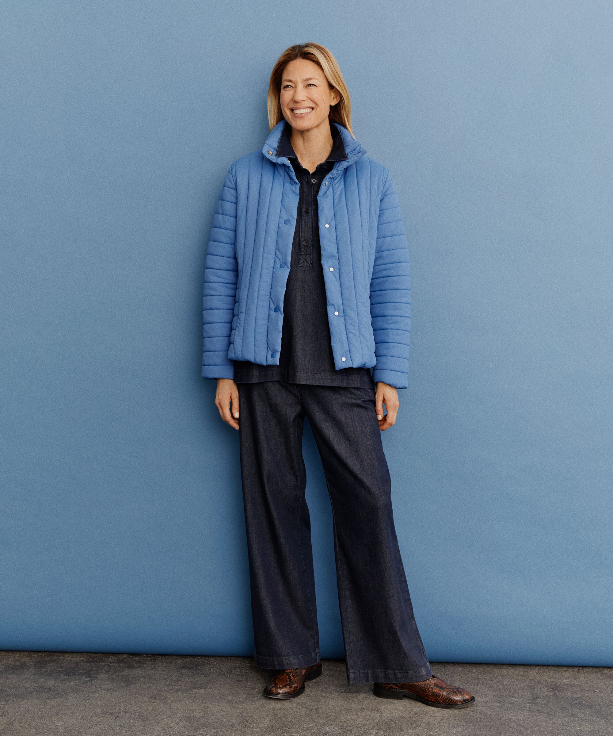 Jeans mit Stretch und geradem Bein, Dark Denim
