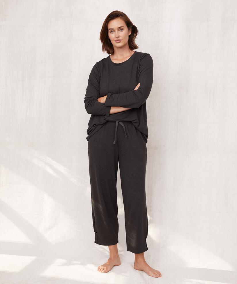 Jogginghose aus weichem Jersey, D. Grey mel.