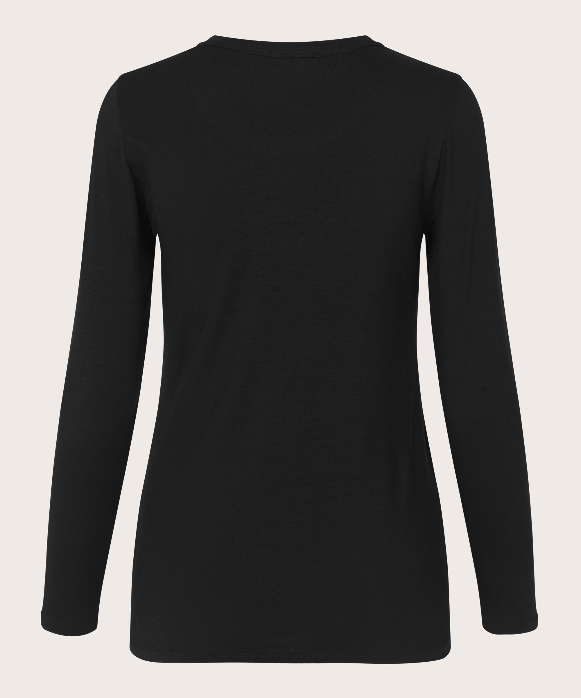 Shirt Mit Rundem Hals, Black