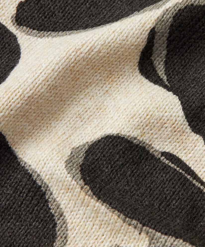 Strickschal mit Aufdruck, Fog