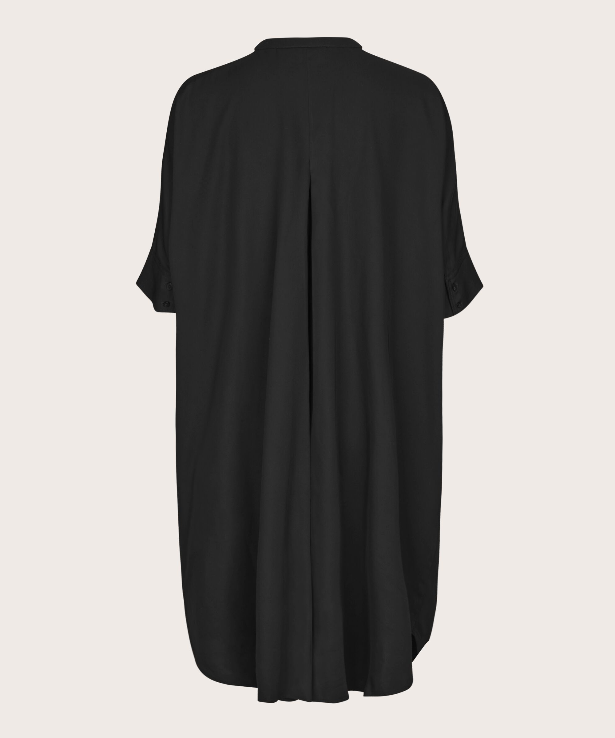 Kleid aus Viskosemischung mit Taschen, Black