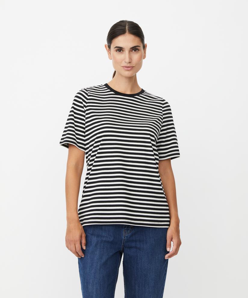 T-Shirt mit Rundhals und 1/2 Ärmeln, Black