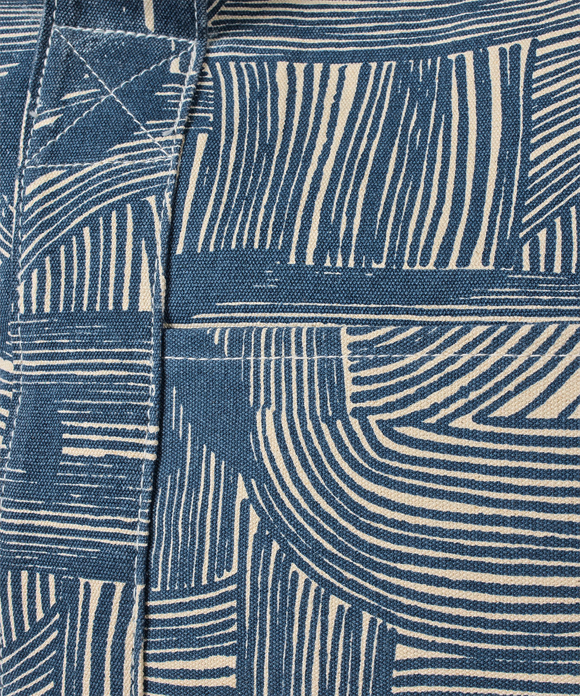 Großer Canvas-Shopper mit Reißverschluss, Sargasso Sea