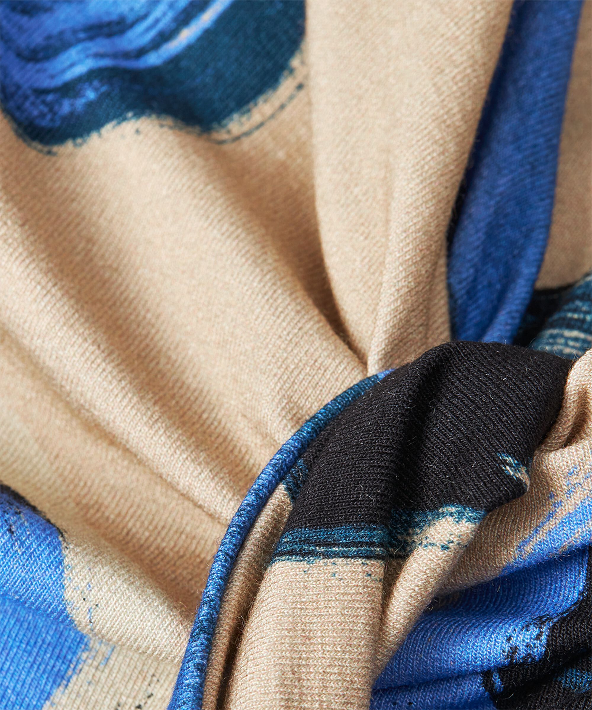 Bedrucktes Jerseykleid mit Wickeleffekt, Ultramarine