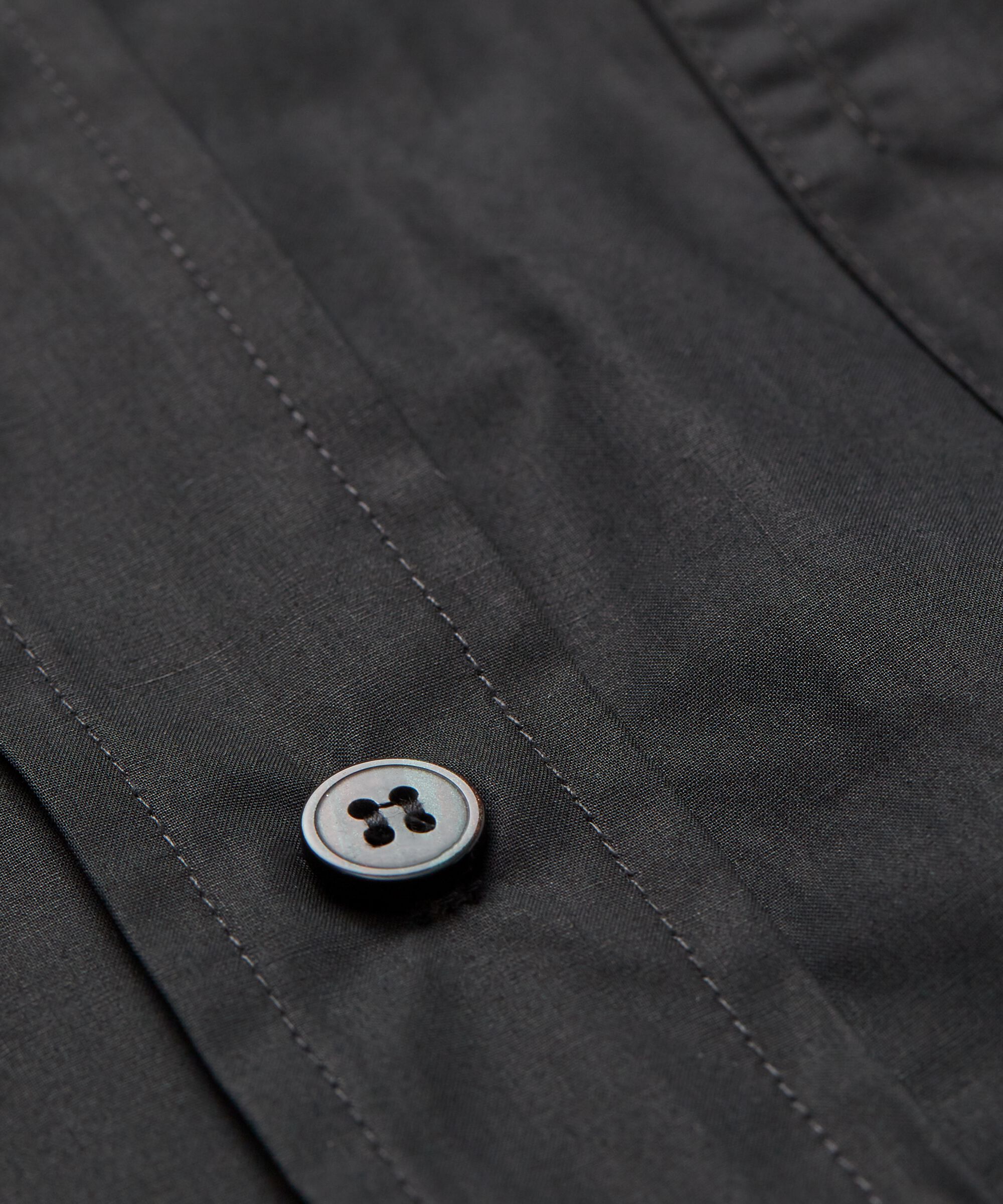 Button-Down-Hemdbluse aus Baumwolle, Black