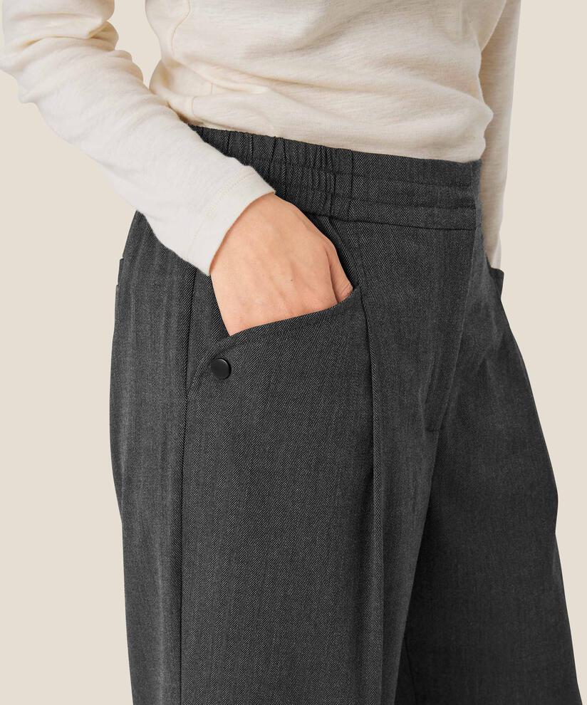Hose mit elastischem Bund und Leistentaschen, D. Grey mel.